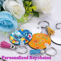 Personalized Round Keychain image 0