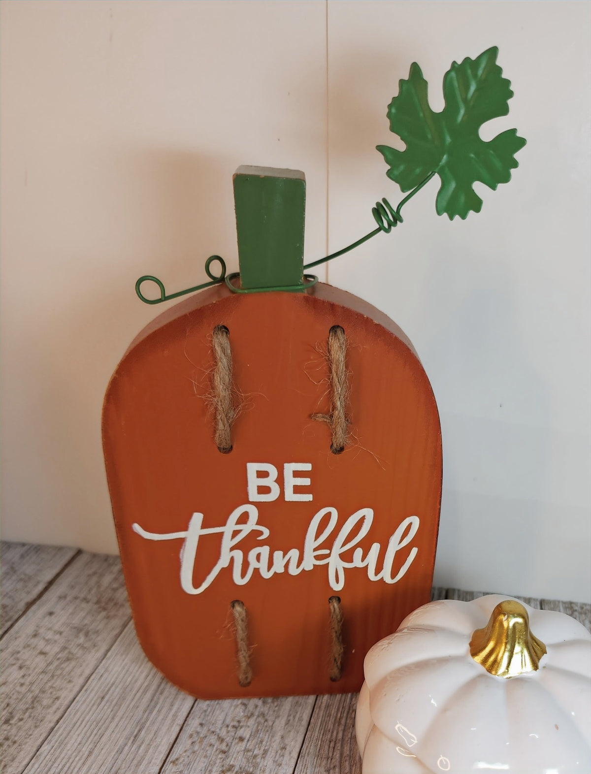 Be Thankful Wood Pumpkins image 0