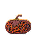 Leopard Decor Pumpkin with Purple Trim image 0