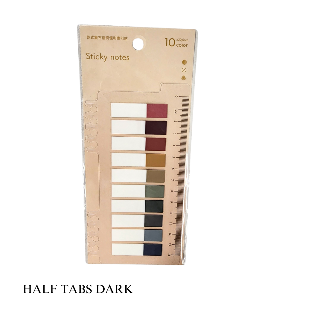 Color Note Sticky Tabs – Half Tabs (Dark) image 0