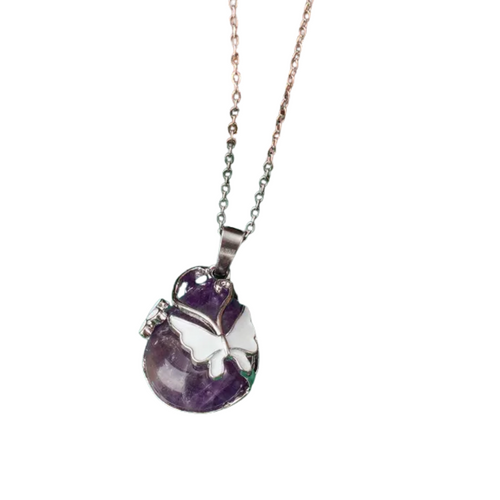 Amethyst Butterfly Transformation Necklace image 0