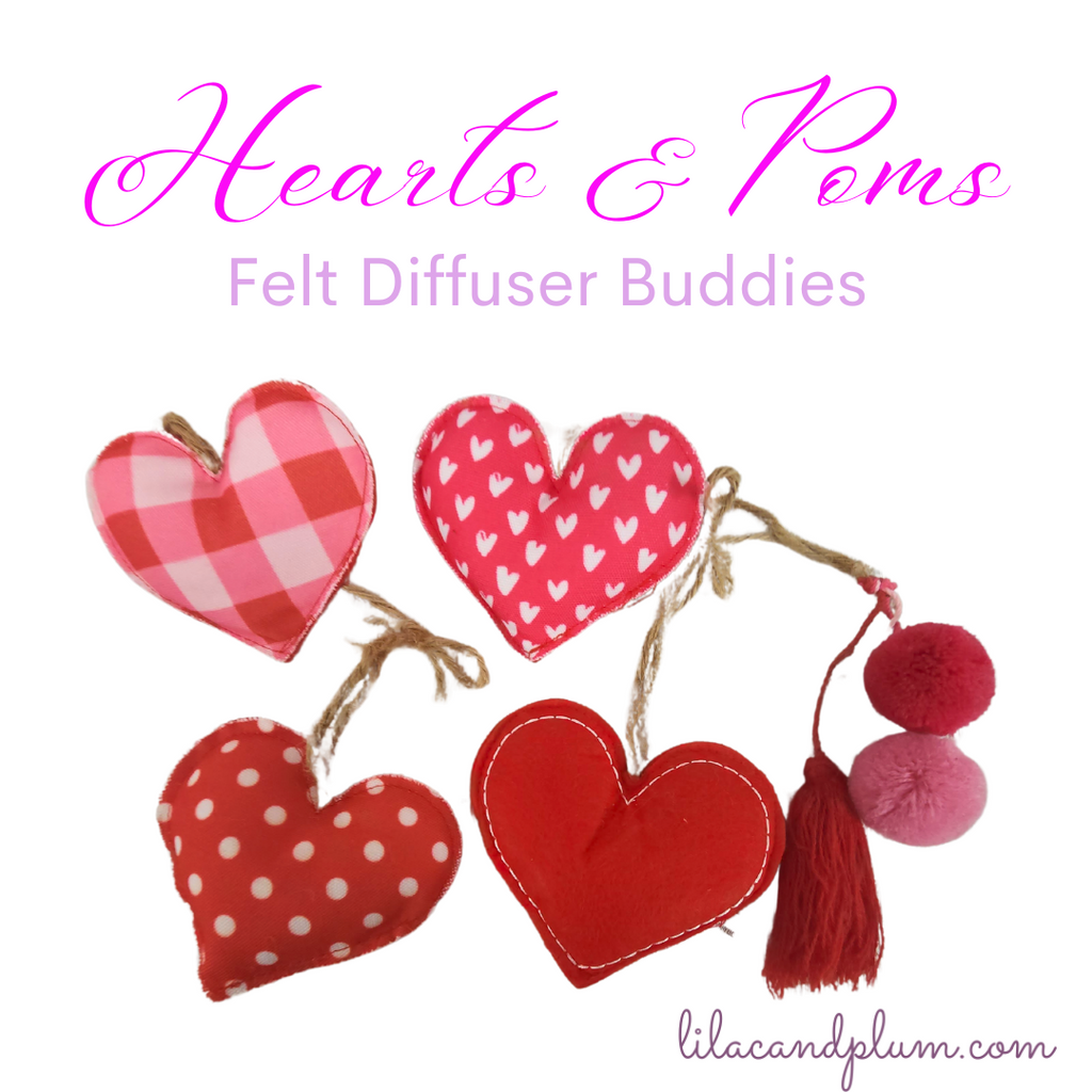 Hearts and Poms Felt Diffuser Friends image 0
