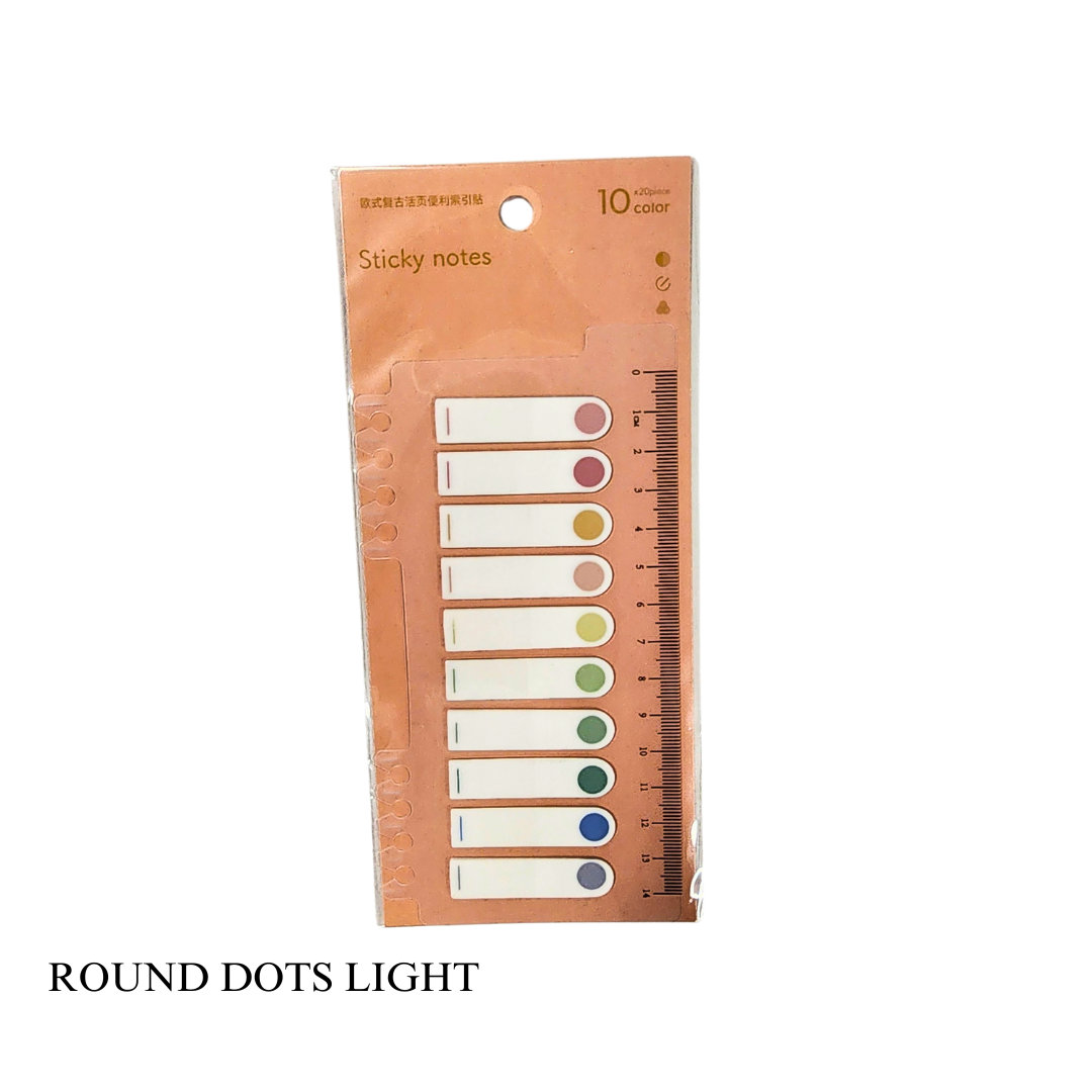 Color Note Sticky Tabs – Round Dots (Light) image 0
