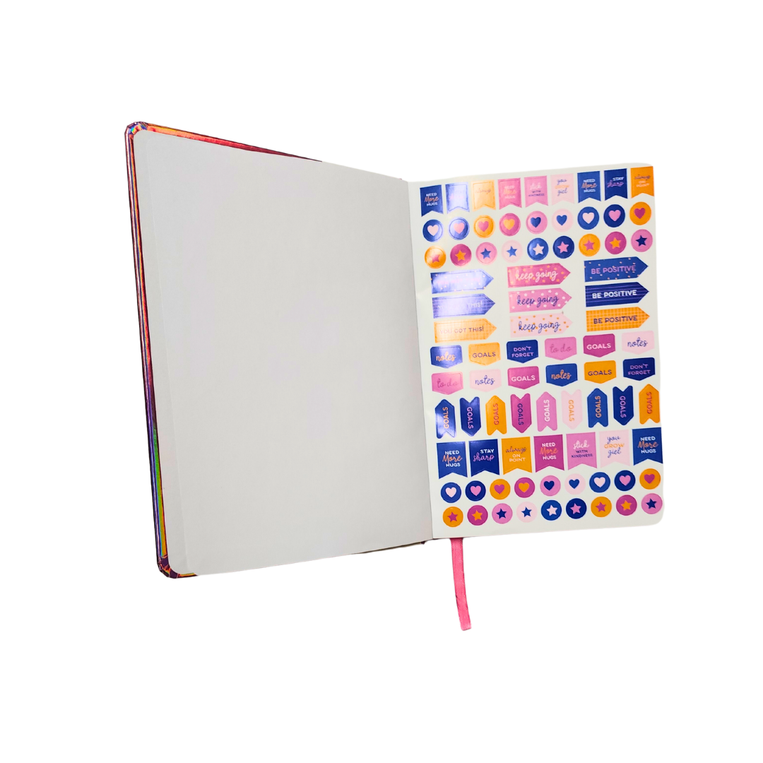Shiny Pink Journal with Stickers image 1