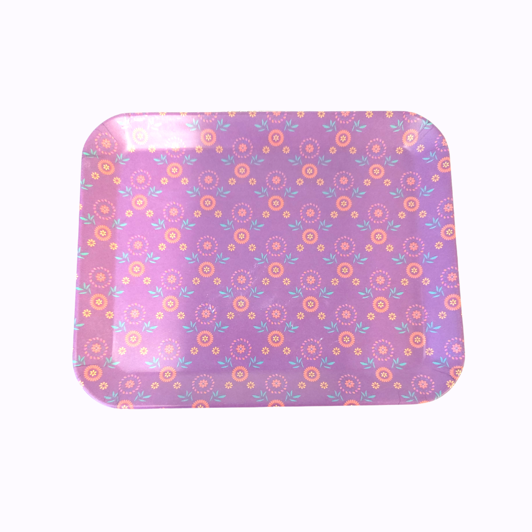 Purple Floral Trinket Tray image 0