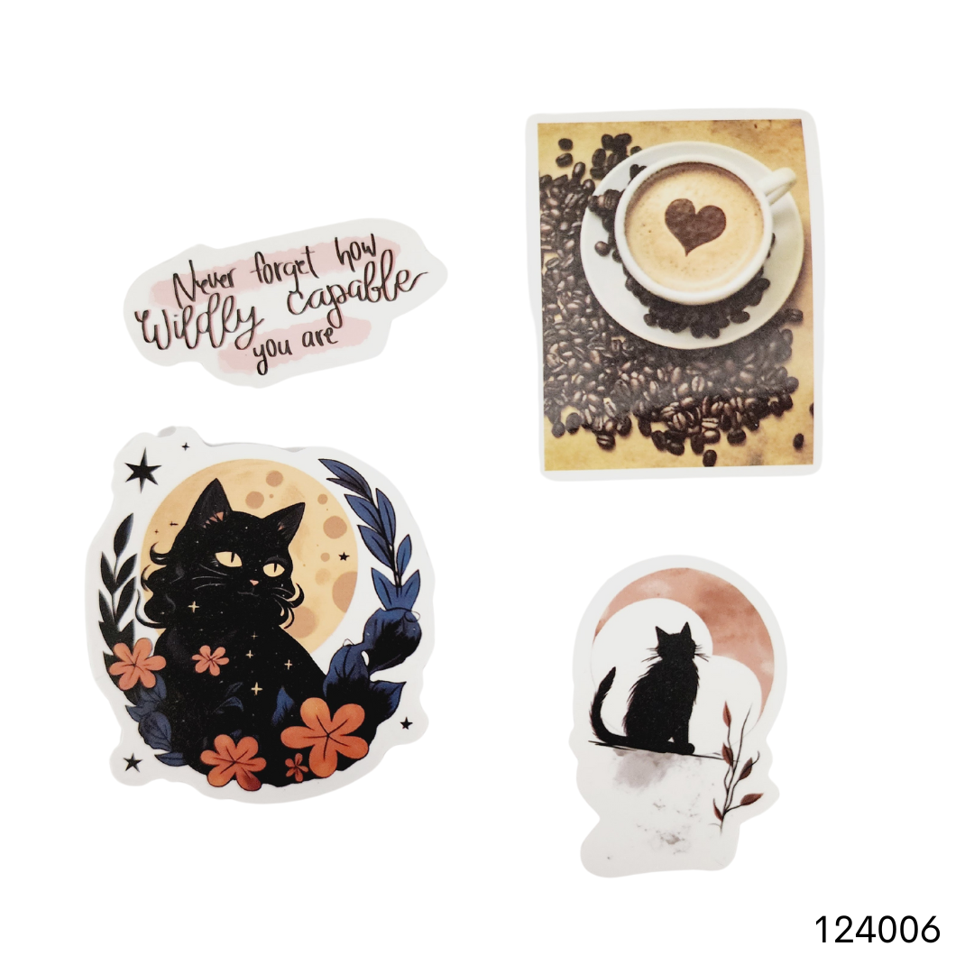 Quotes, Moons, Books, and Cats Sticker Packs 1 image 5
