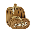 Grateful Double Brown Wood Pumpkins image 0