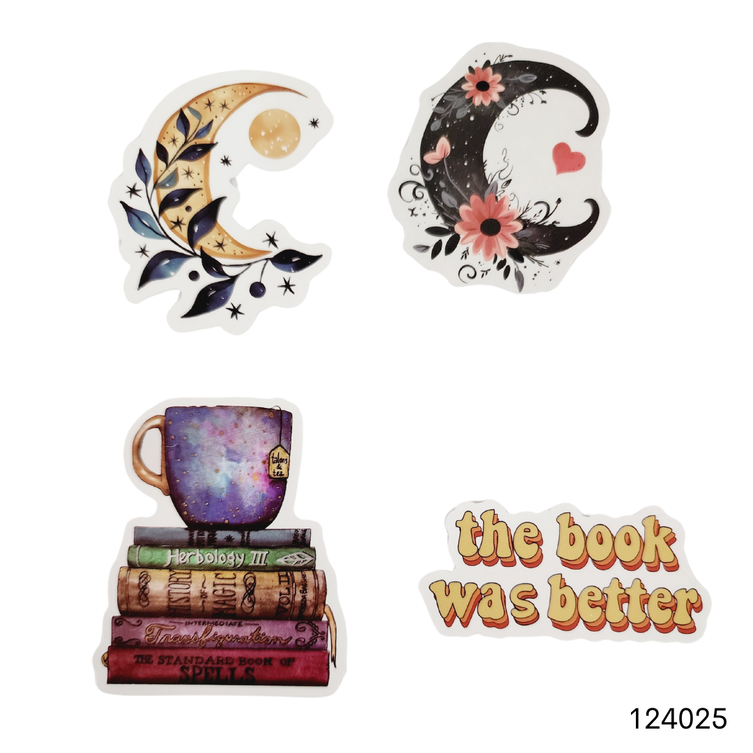 Quotes, Moons, Books, and Cats Sticker Packs 2 image 1