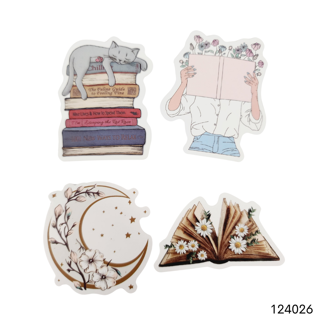 Quotes, Moons, Books, and Cats Sticker Packs 2 image 2