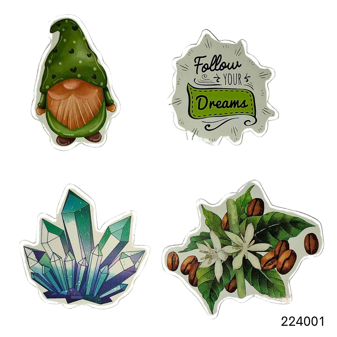 Gnomes & Crystals 3" Waterproof Vinyl Sticker Packs Collection 1 image 1
