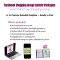 Facebook Shopping Group Content Package (31 Custom Graphics)