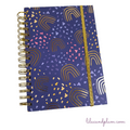 Blue with Gold Rainbows Spiral Journal image 0