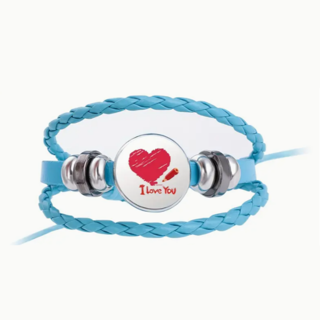 Braided Leather Sublimation Bracelet (4 Color Choices) image 1