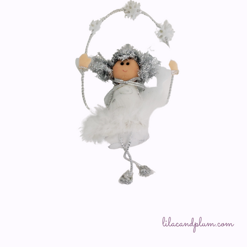 Angel on a Swing Ornament image 0
