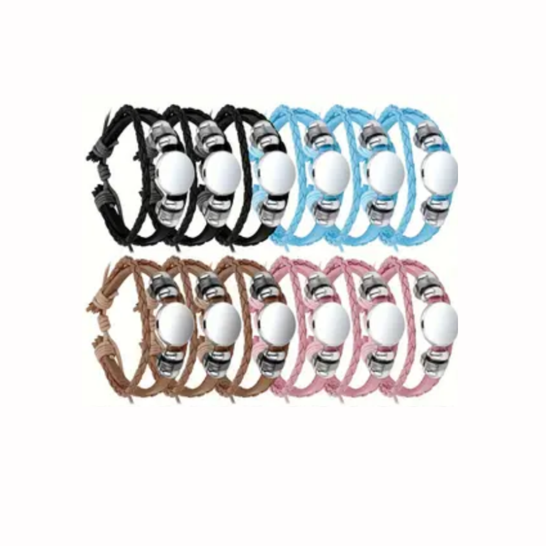 Braided Leather Sublimation Bracelet (4 Color Choices) image 0
