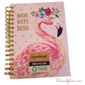 Mom Wife Boss Flamingo Spiral Journal image 0
